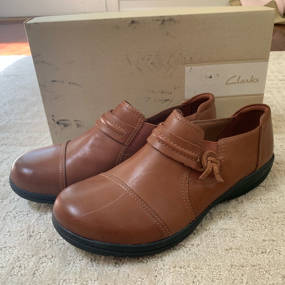 Clarks Tan Leather Casual Loafers